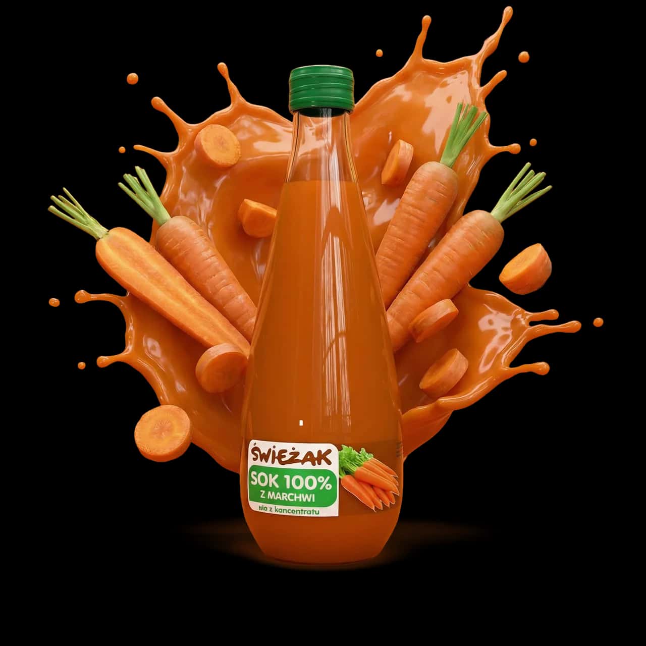 Bottle of Carrot juice