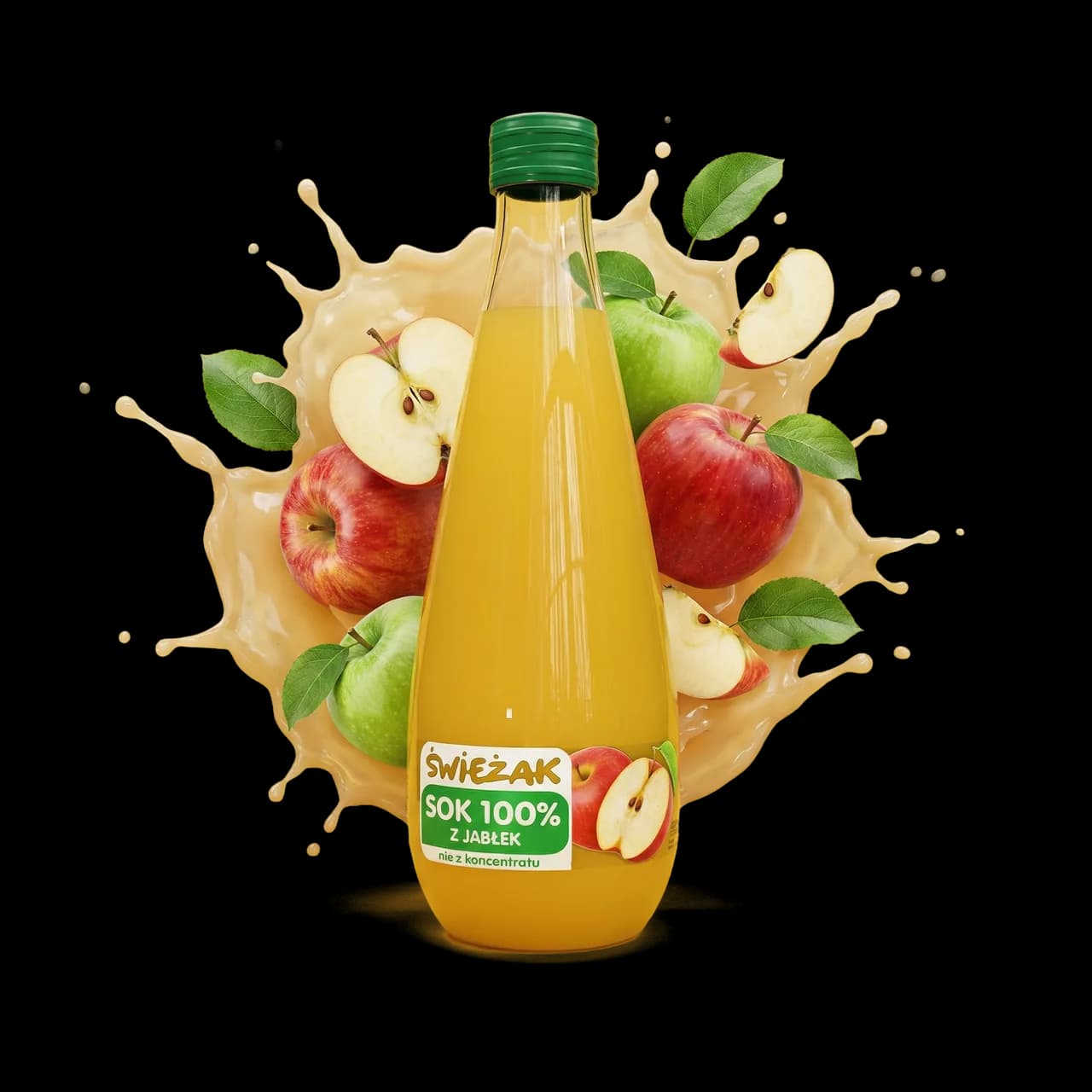 Flasche Apfel-Saft